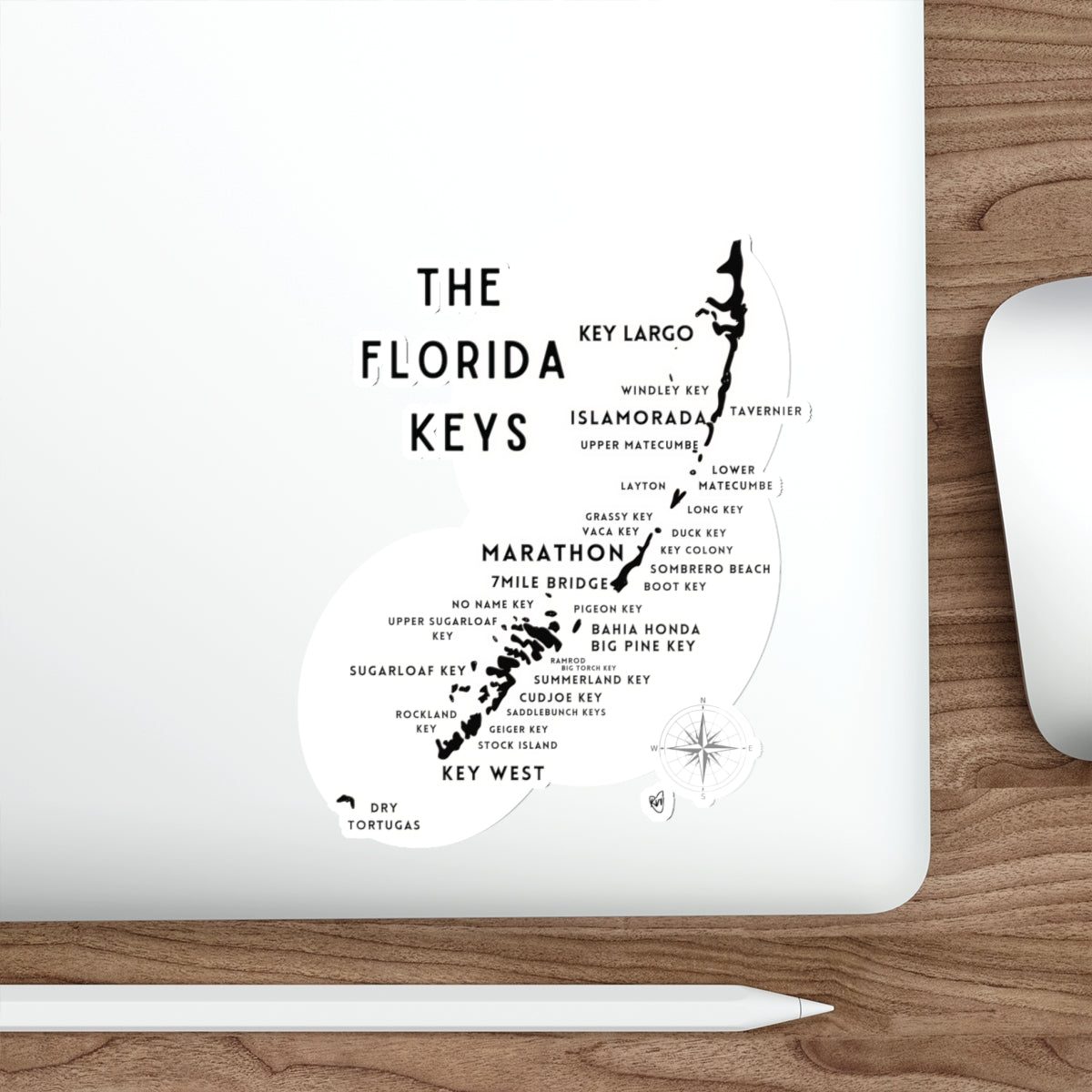 Florida Keys Map Stickers
