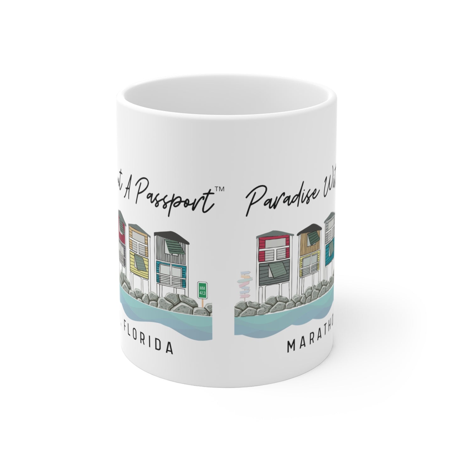 paradise without a passport mug - OB sunshine Mug