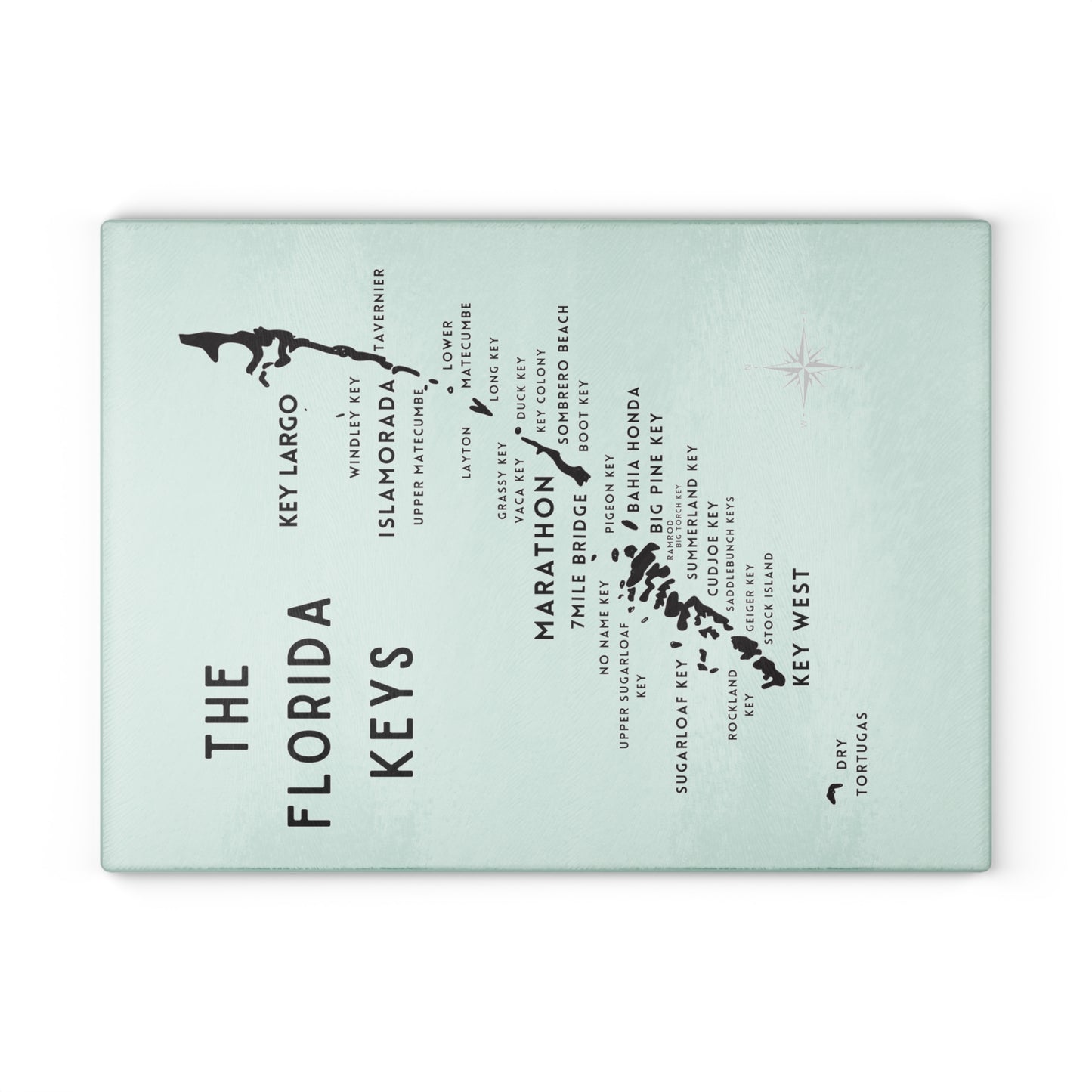 Florida Keys Map - Cutting Board - Marathon, Key West, Islamorada Gift Idea, Housewarming Gift