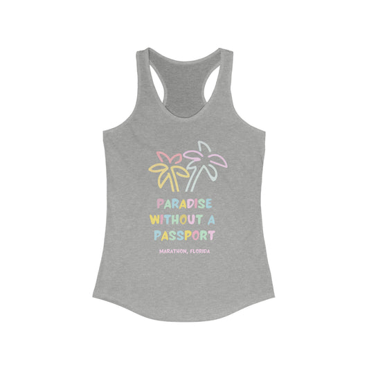 Paradise without a passport - womens tank top - small front logo - florida keys tank top