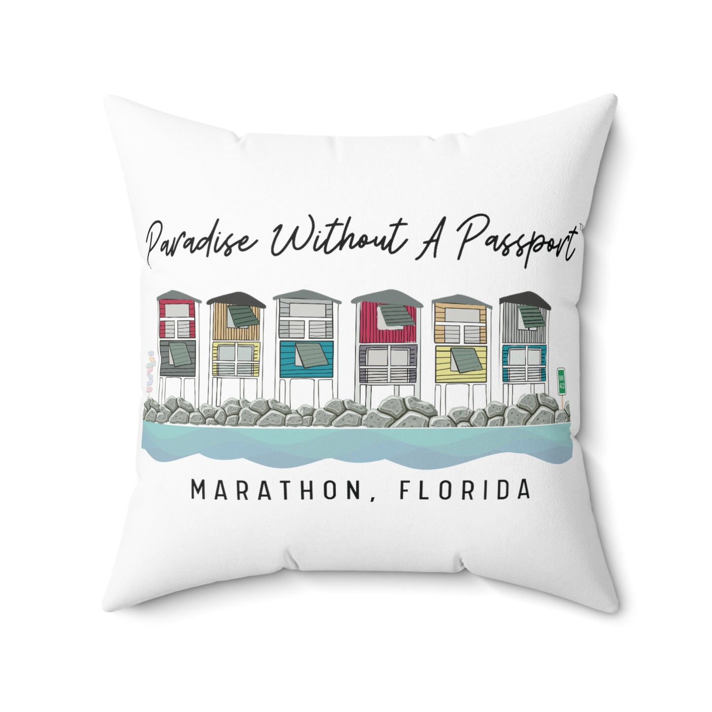 paradise without a passport - throw pillows - four sizes