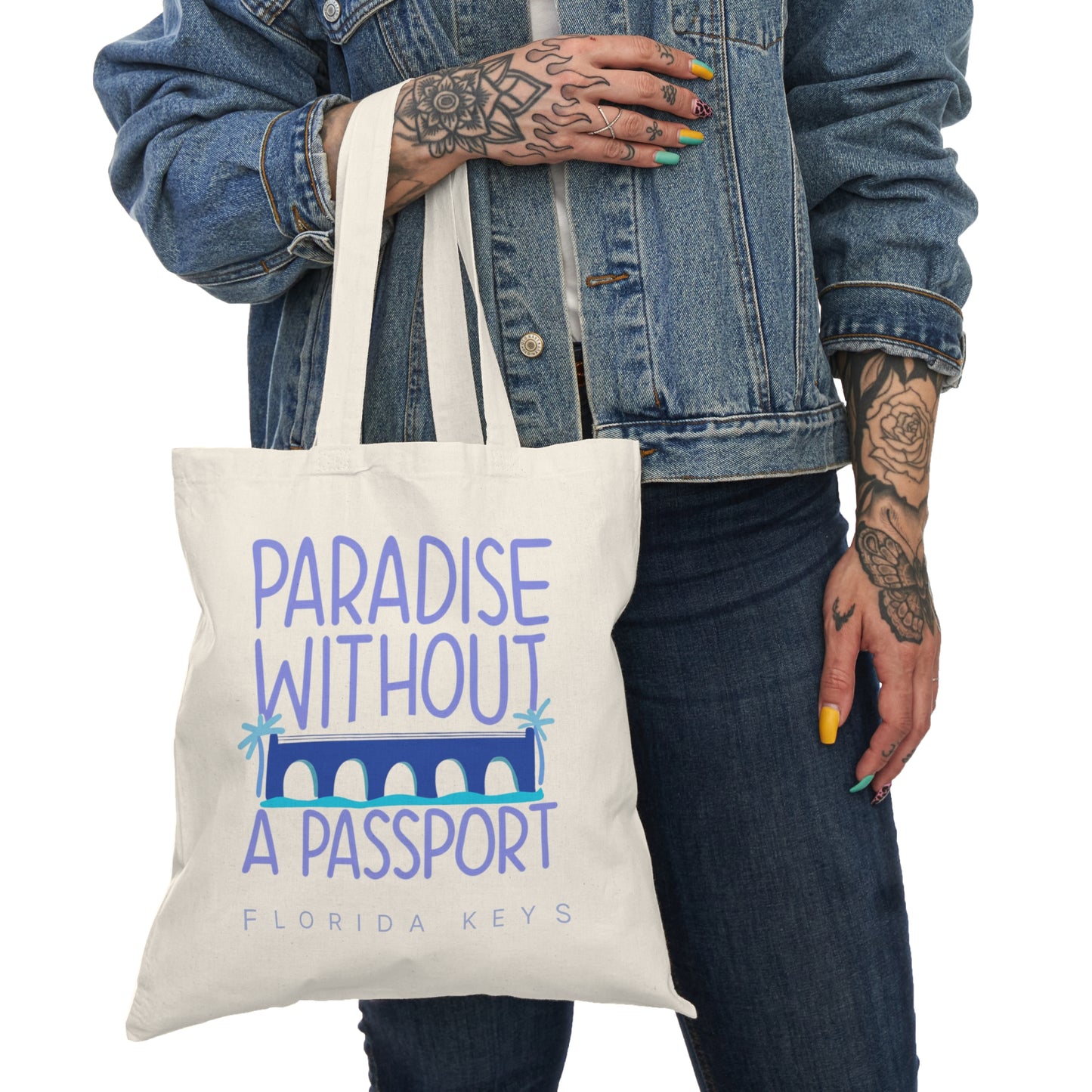 Paradise without a passport - Florida keys - Natural Tote Bag