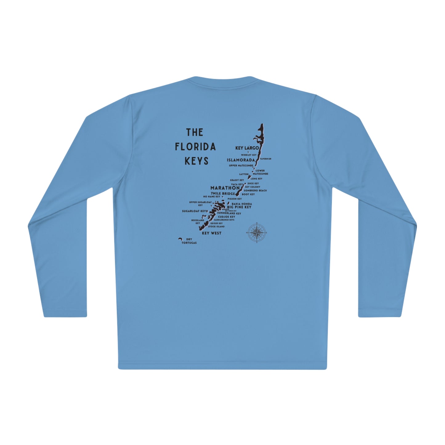 Florida Keys Map - Long sleeve Fishing shirt