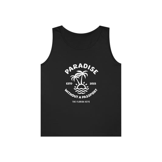 Paradise without a passport logo - Men's tank top