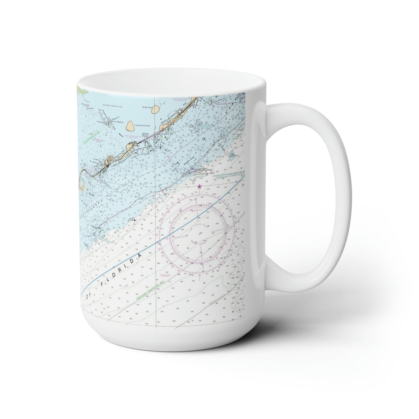 Florida Keys Map Coffee Mug -  Keys Vacation souvenir