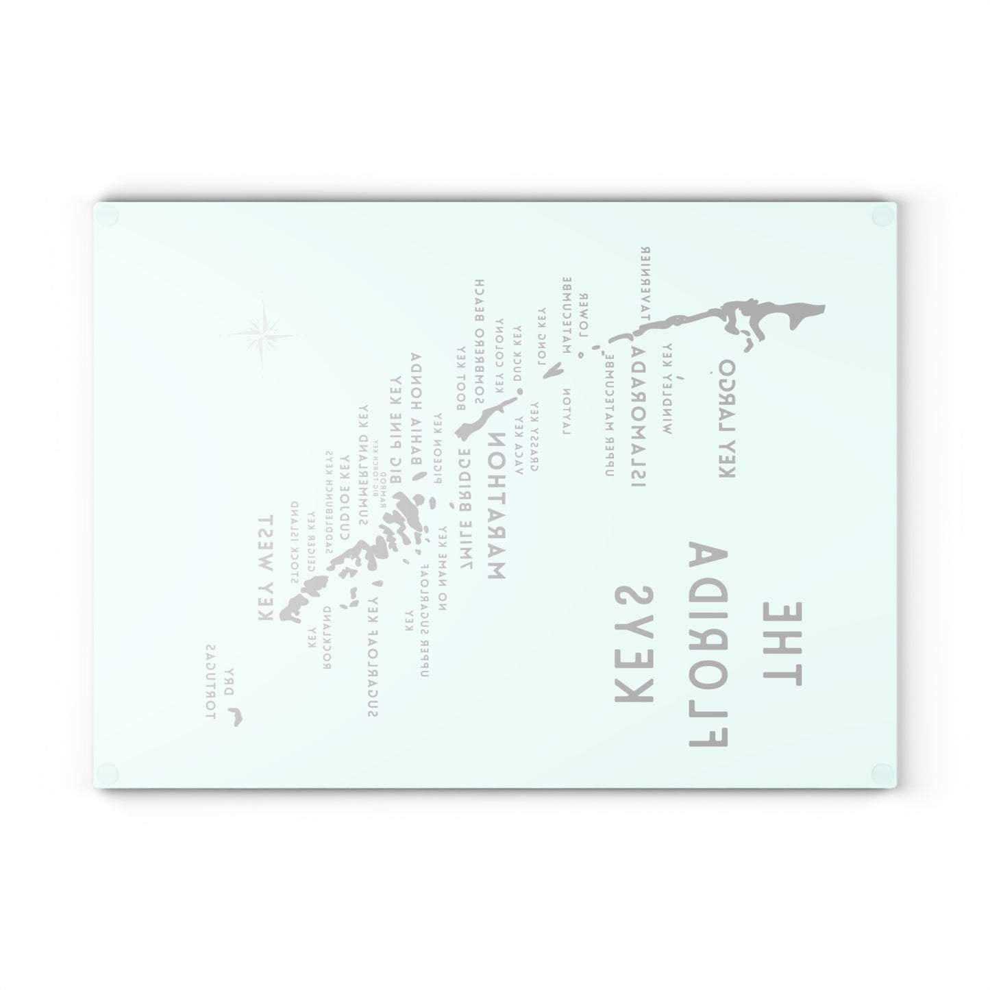 Florida Keys Map - Cutting Board - Marathon, Key West, Islamorada Gift Idea, Housewarming Gift