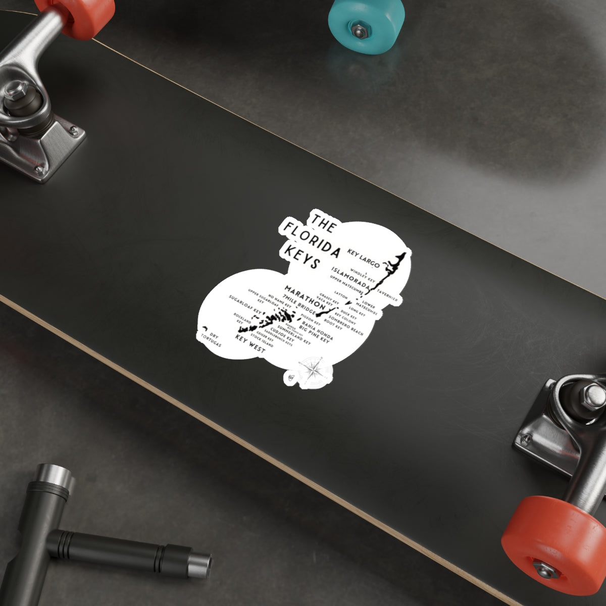 Florida Keys Map Stickers