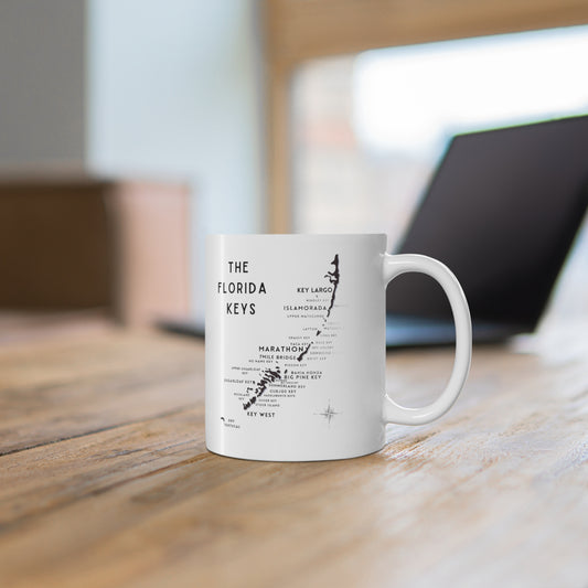 Florida Keys Map - coffee mug