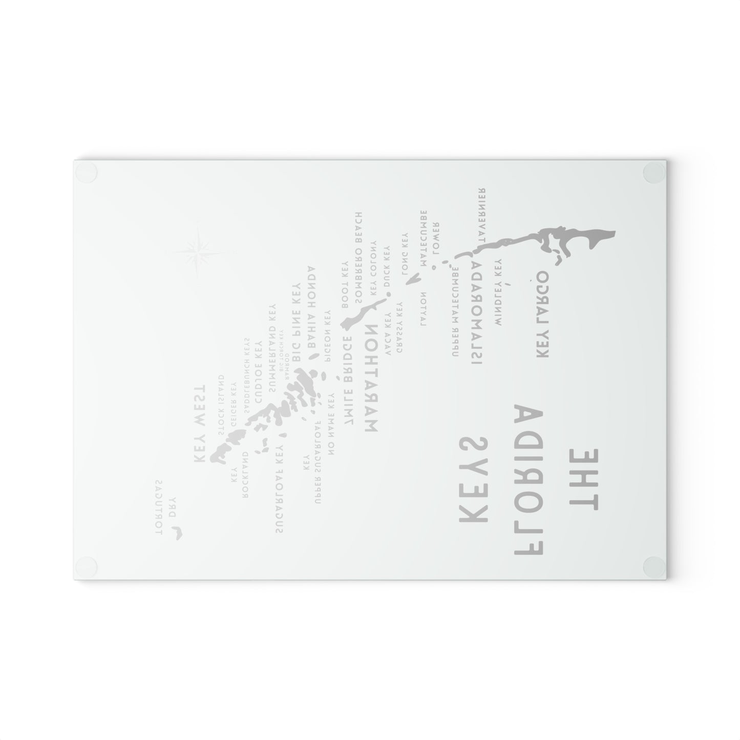 Florida Keys Map - Cutting Board - Marathon, Key West, Islamorada Gift Idea, Housewarming Gift