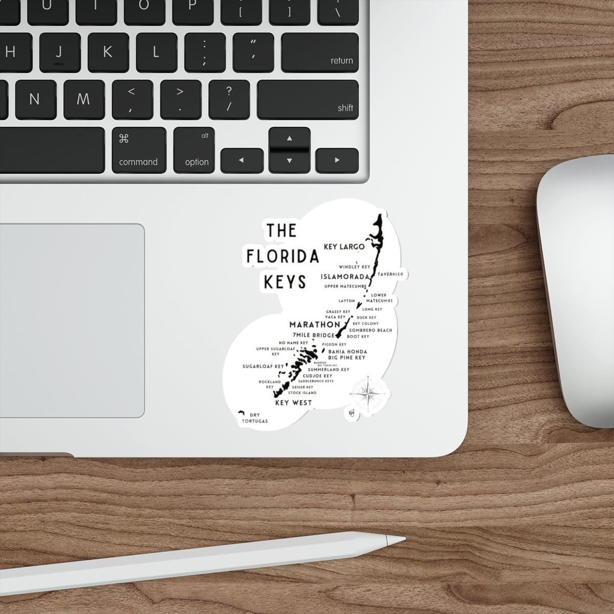 Florida Keys Map Stickers