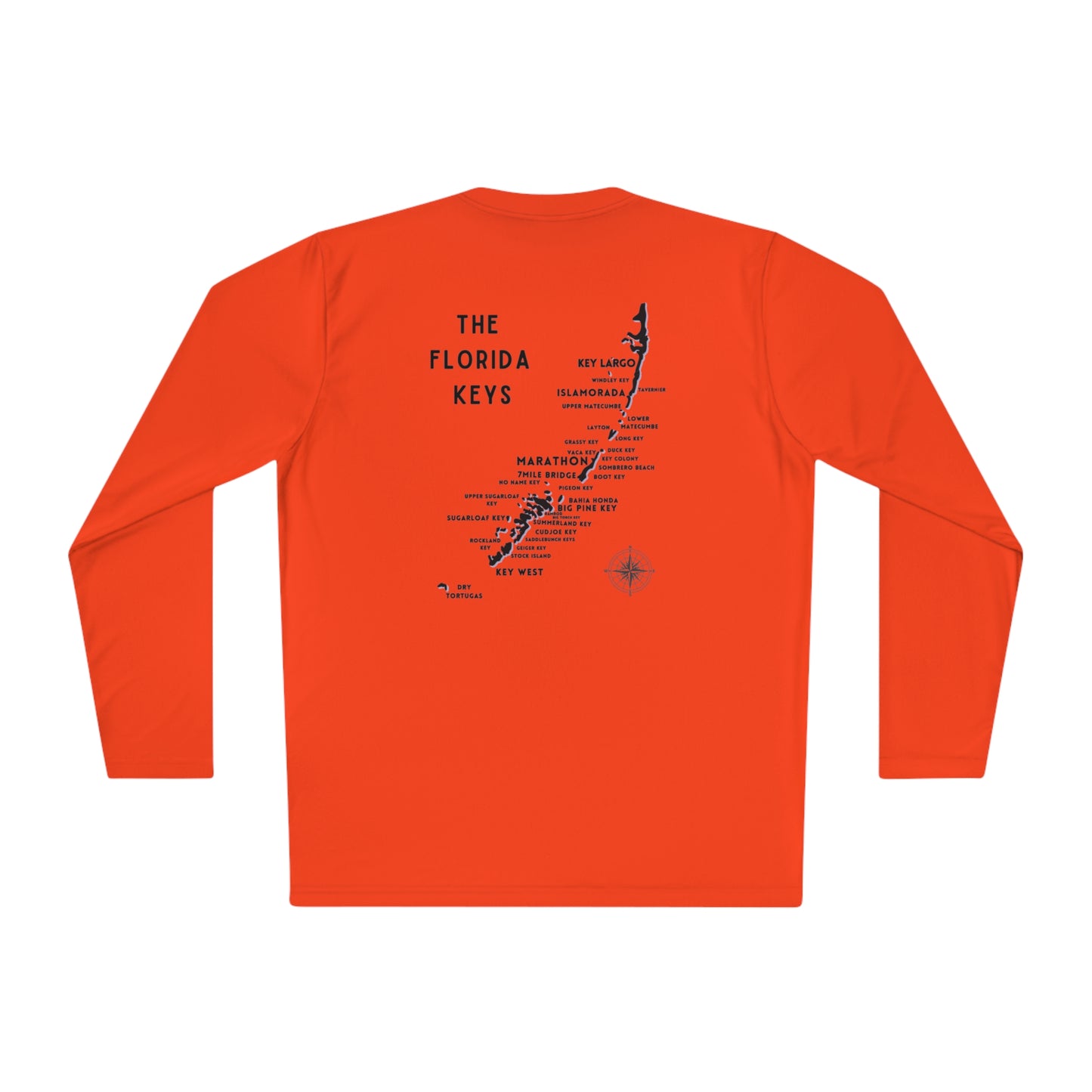 Florida Keys Map - Long sleeve Fishing shirt