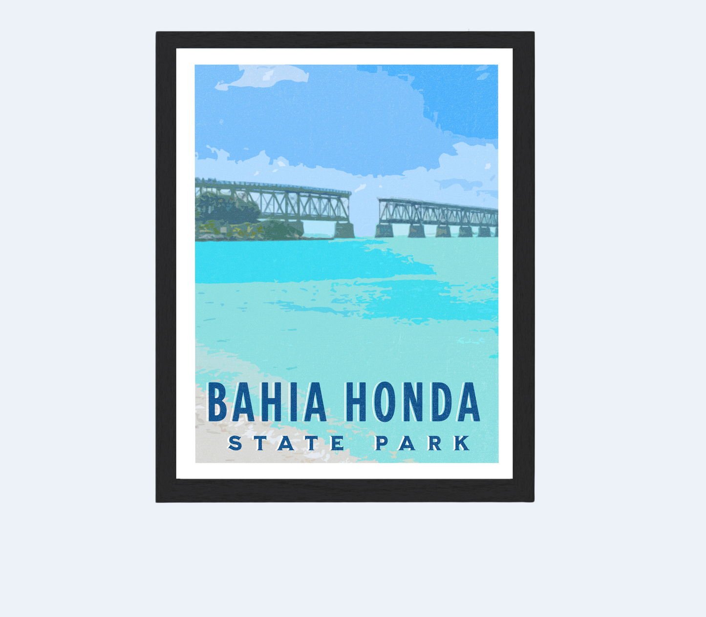 Bahia honda poster - Florida Keys Travel Print - Travel Poster