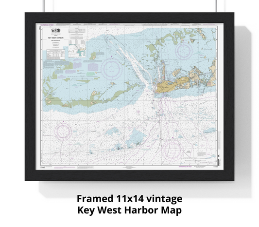 Map of Key West Harbor - Various approaches - Coastal Map Florida Keys