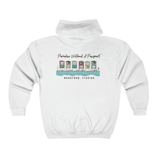 Paradise without a Passport - Full Zip Hooded Sweatshirt