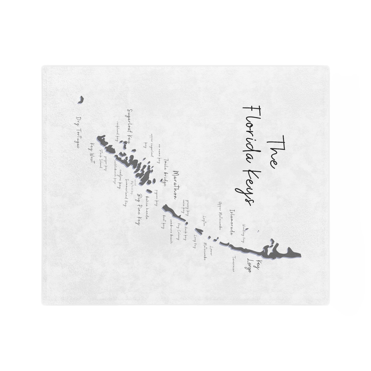 Florida Keys Plush Blanket - Vintage map design