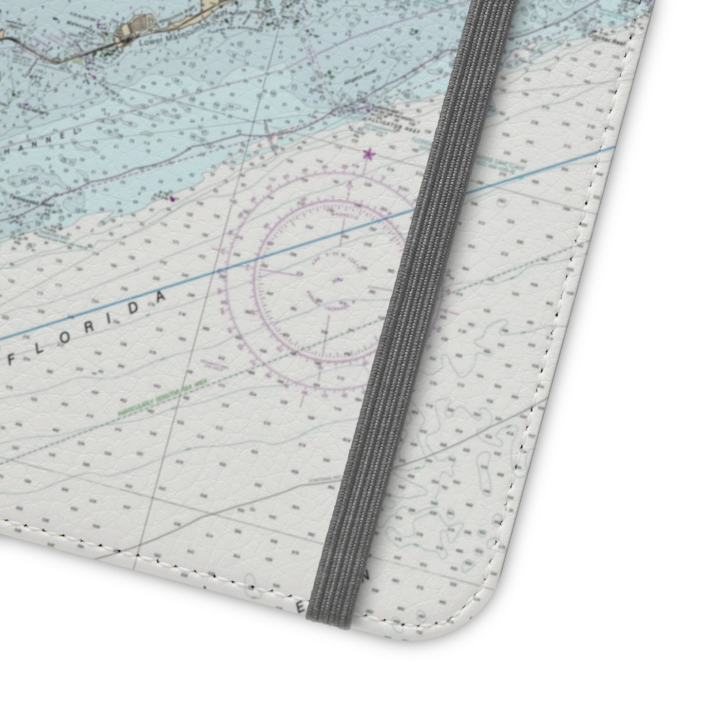 Florida Keys Nautical Map Cell Phone Wallet Flip Cases