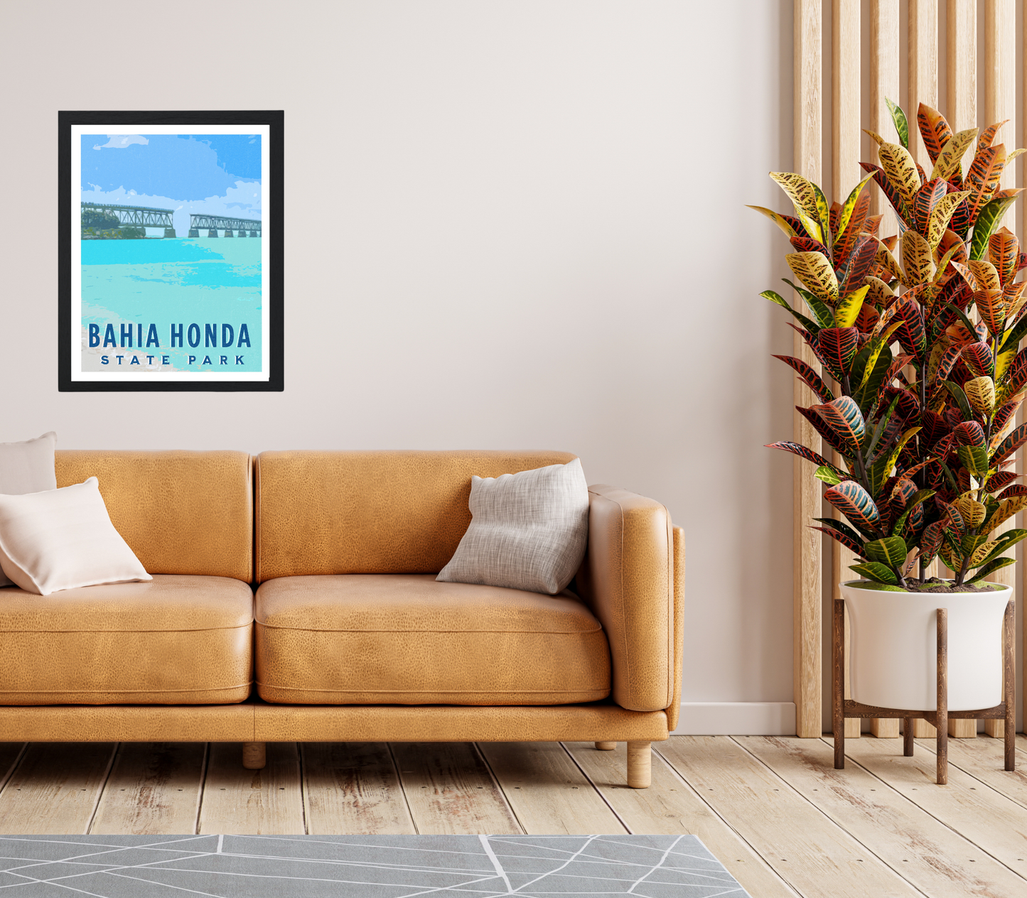 Bahia honda poster - Florida Keys Travel Print - Travel Poster