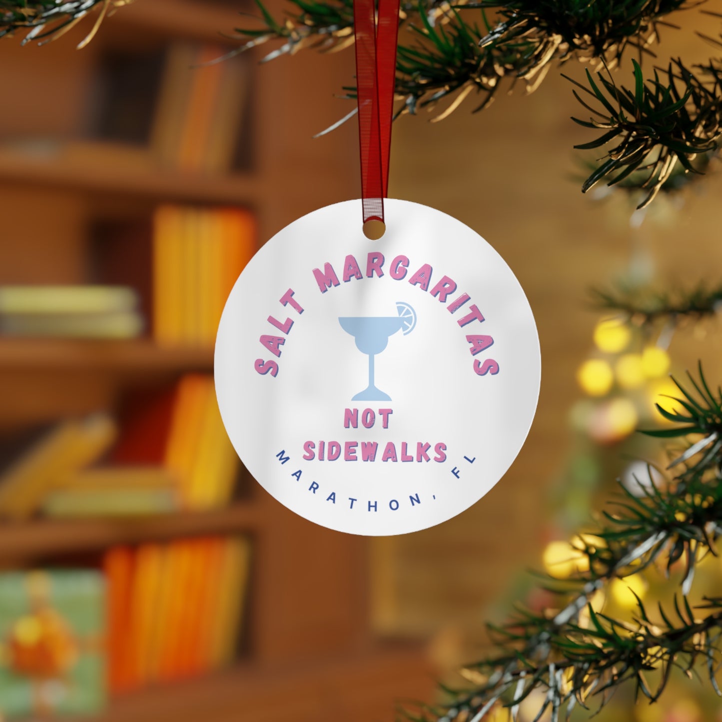 Salt Margaritas, Not Sidewalks - Marathon, FL - Metal Ornament