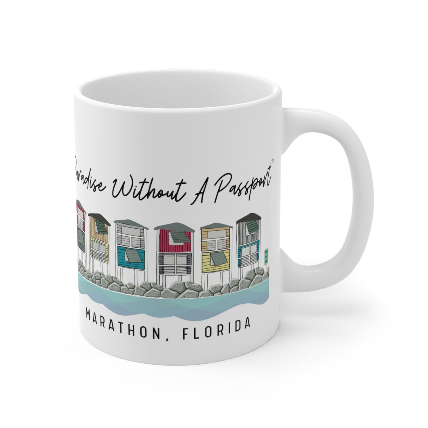 paradise without a passport mug - OB sunshine Mug