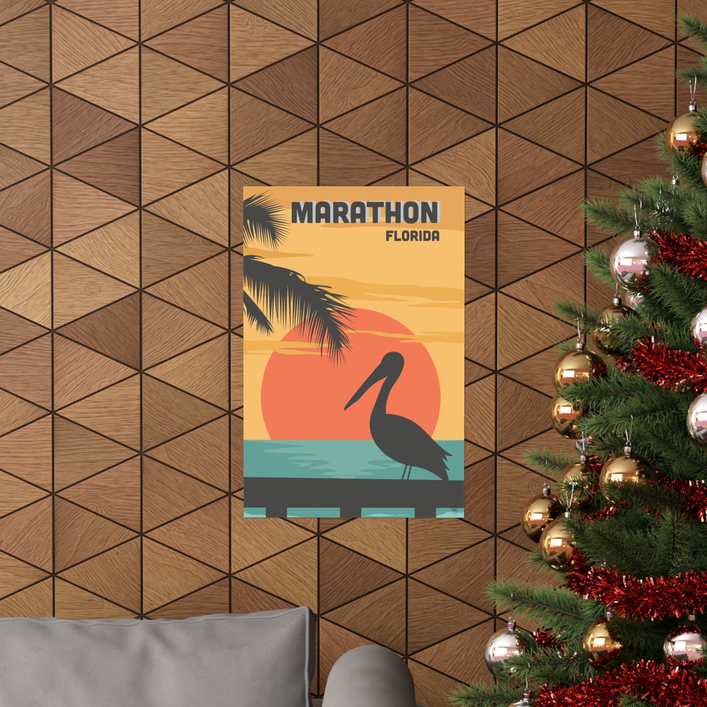 Pelican Florida keys poster - Florida keys art - marathon Florida