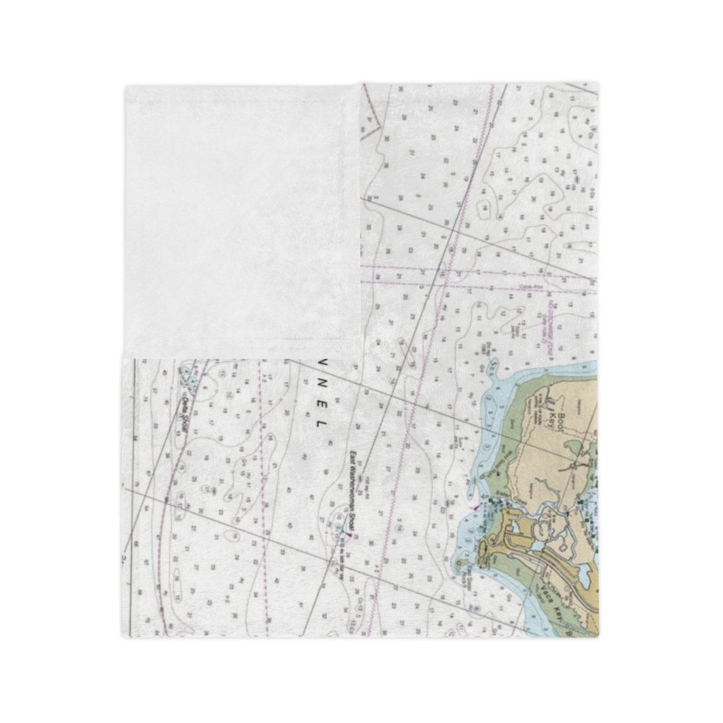 Marathon map florida keys Plush Blanket - - soft cozy gift
