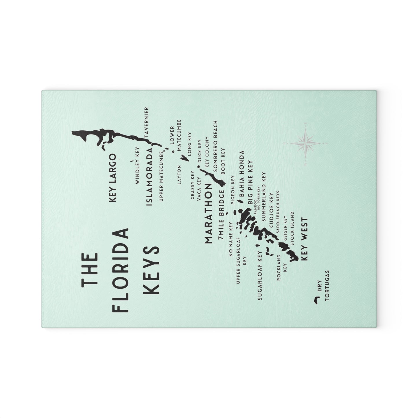 Florida Keys Map - Cutting Board - Marathon, Key West, Islamorada Gift Idea, Housewarming Gift