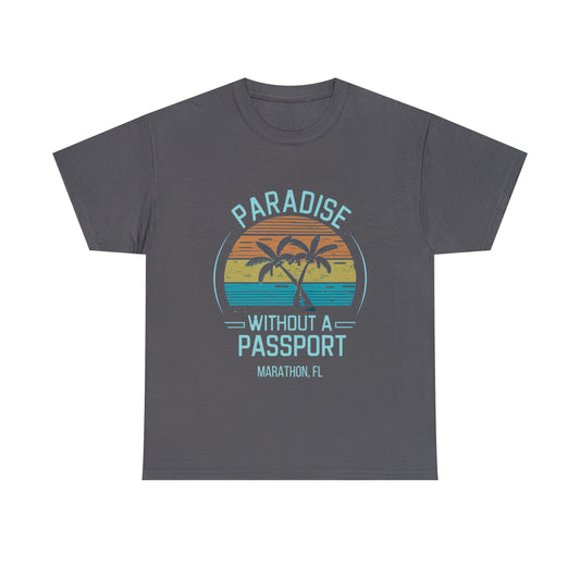 Paradise without a Passport - vintage tee - Unisex Heavy Cotton Tee