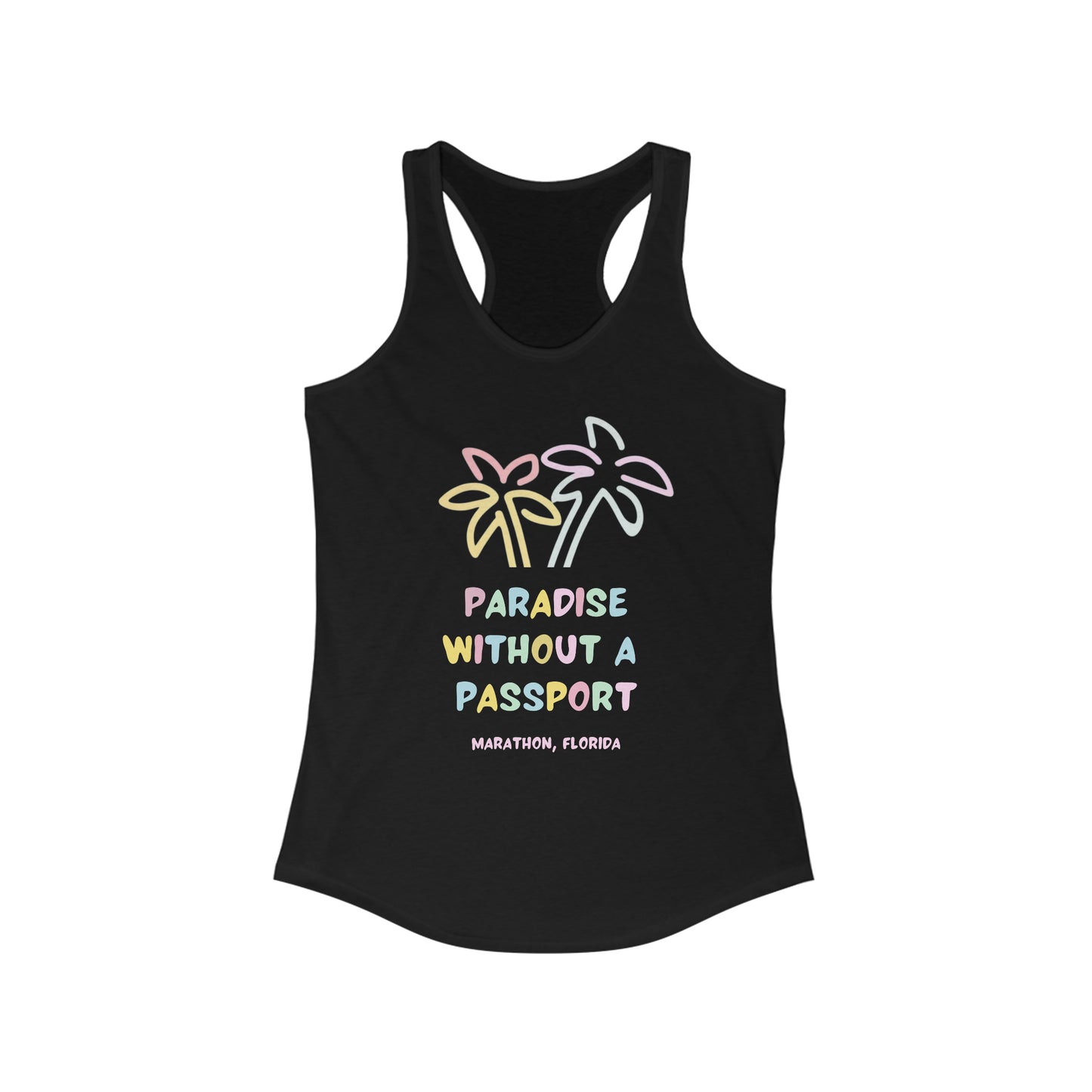 Paradise without a passport - womens tank top - small front logo - florida keys tank top