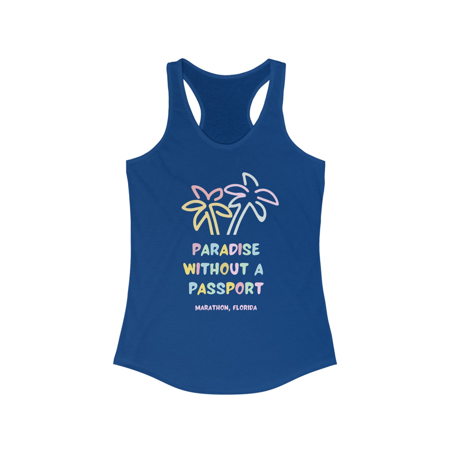 Paradise without a passport - womens tank top - small front logo - florida keys tank top