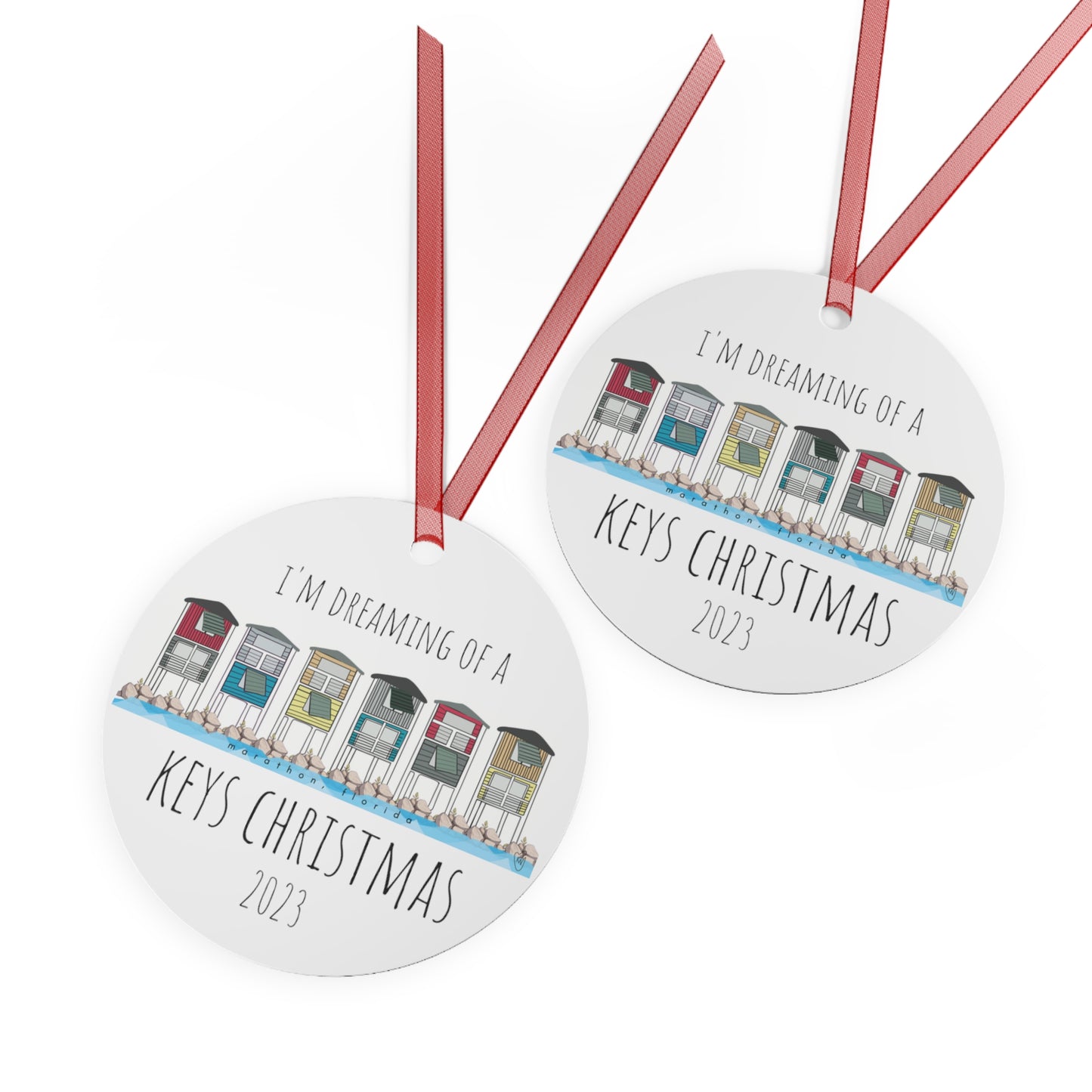 OB sunshine christmas ornament - dreaming of a keys christmas