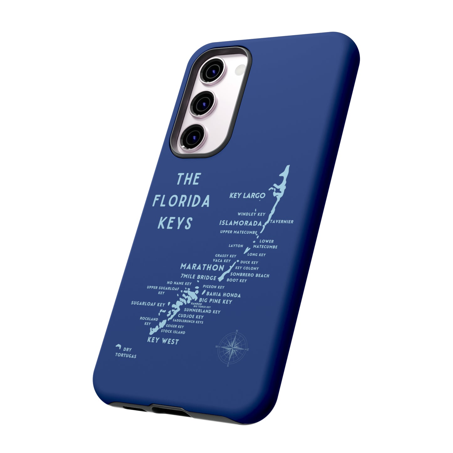 Florida keys map - Blue Phone Case