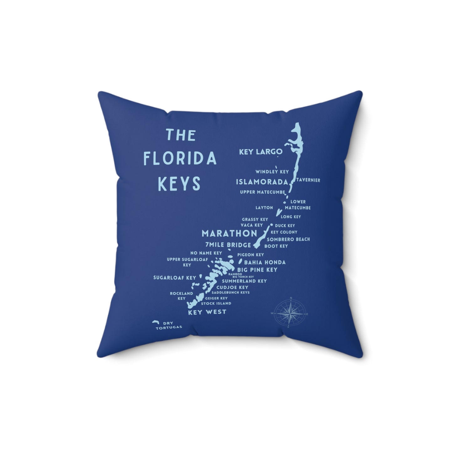 Florida Keys Map Gift - throw pillow - four sizes