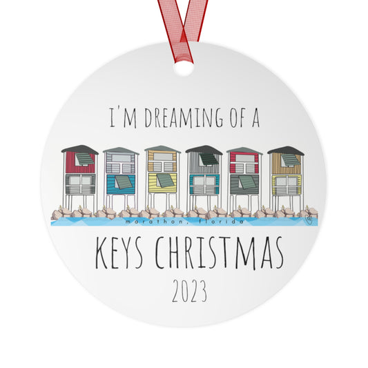 OB sunshine christmas ornament - dreaming of a keys christmas