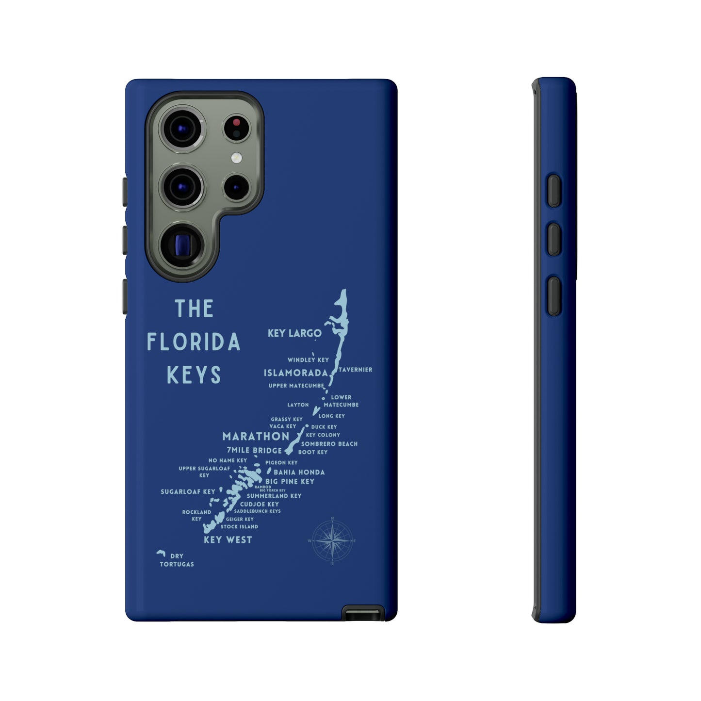 Florida keys map - Blue Phone Case