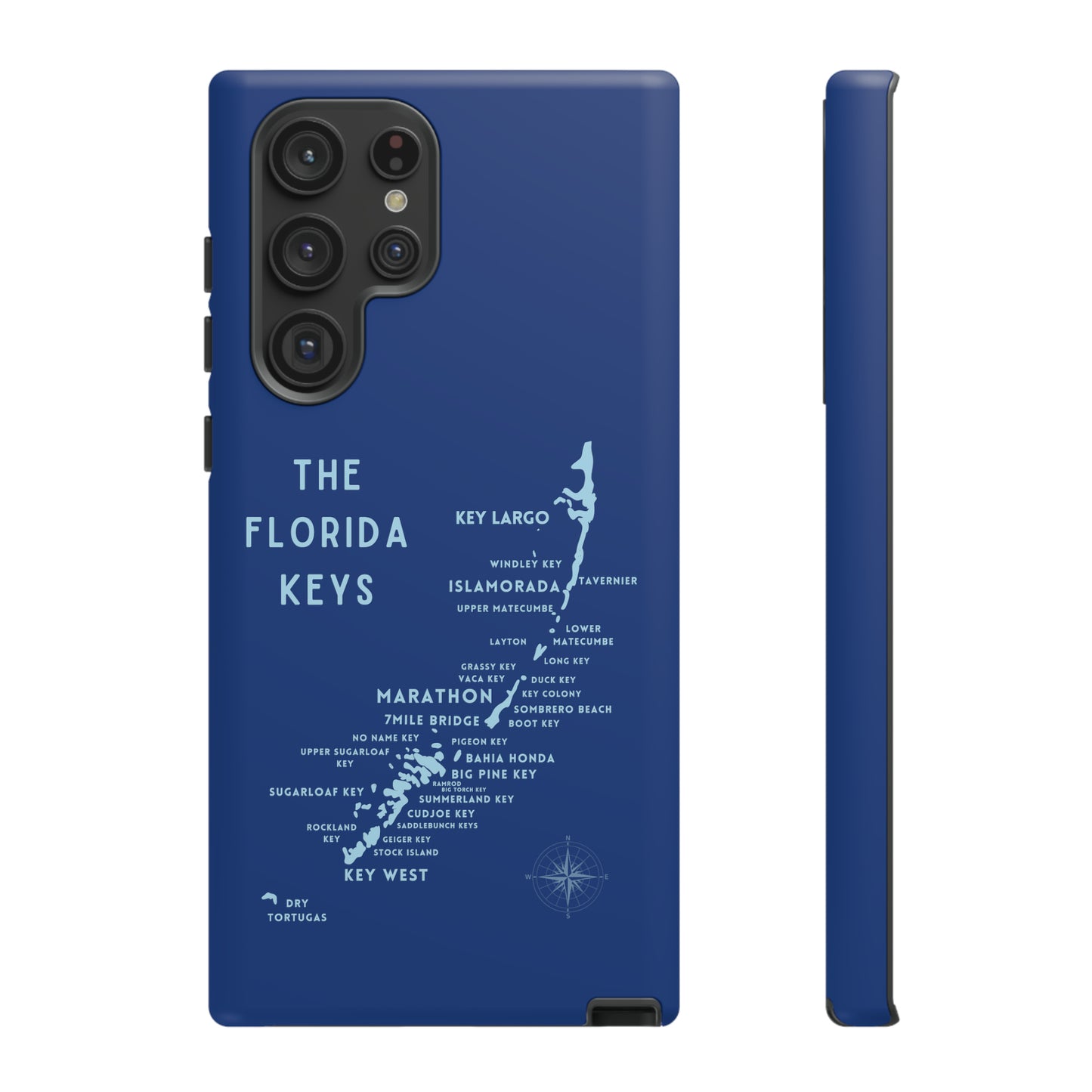 Florida keys map - Blue Phone Case
