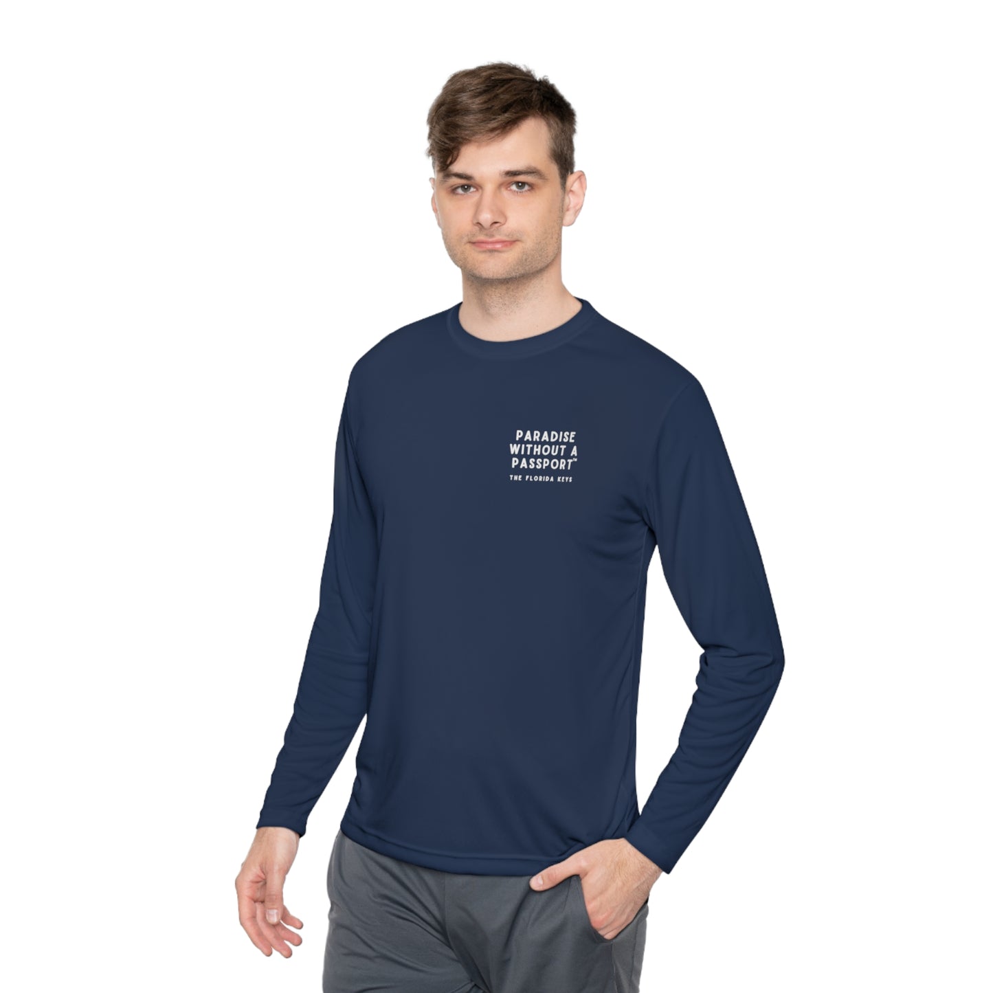 florida keys map - long sleeve fishing shirt - uv protected