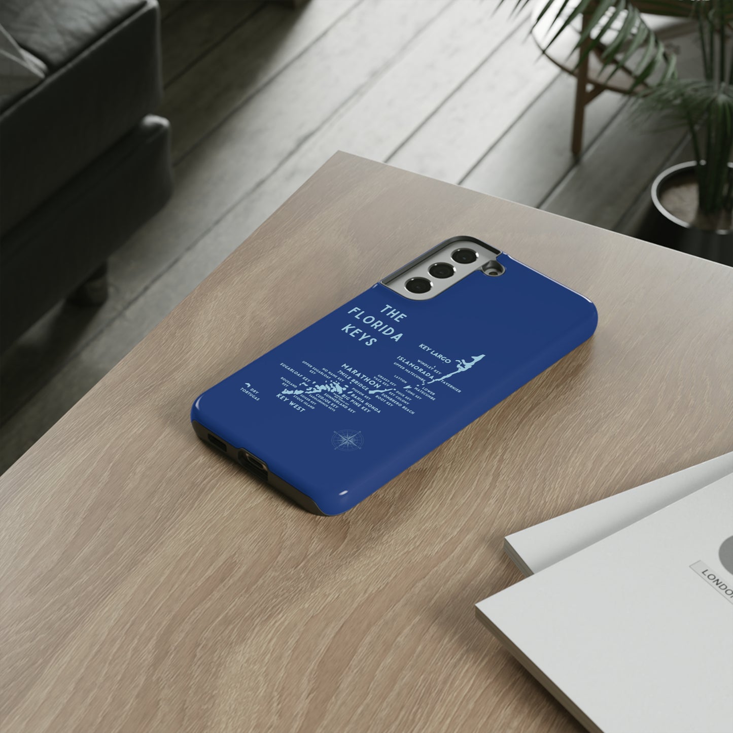 Florida keys map - Blue Phone Case