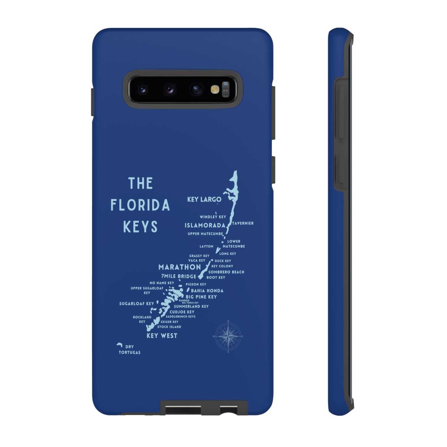 Florida keys map - Blue Phone Case