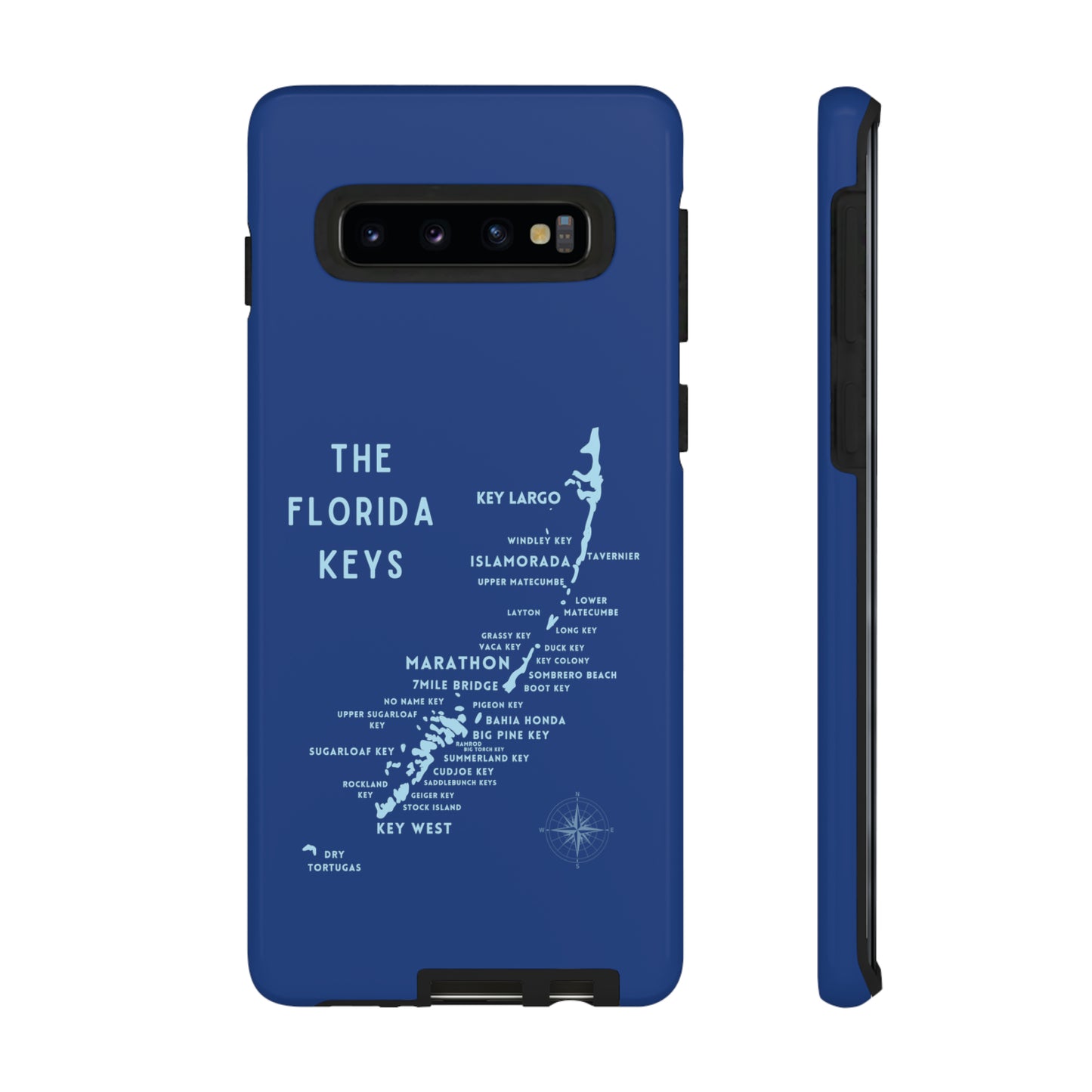 Florida keys map - Blue Phone Case