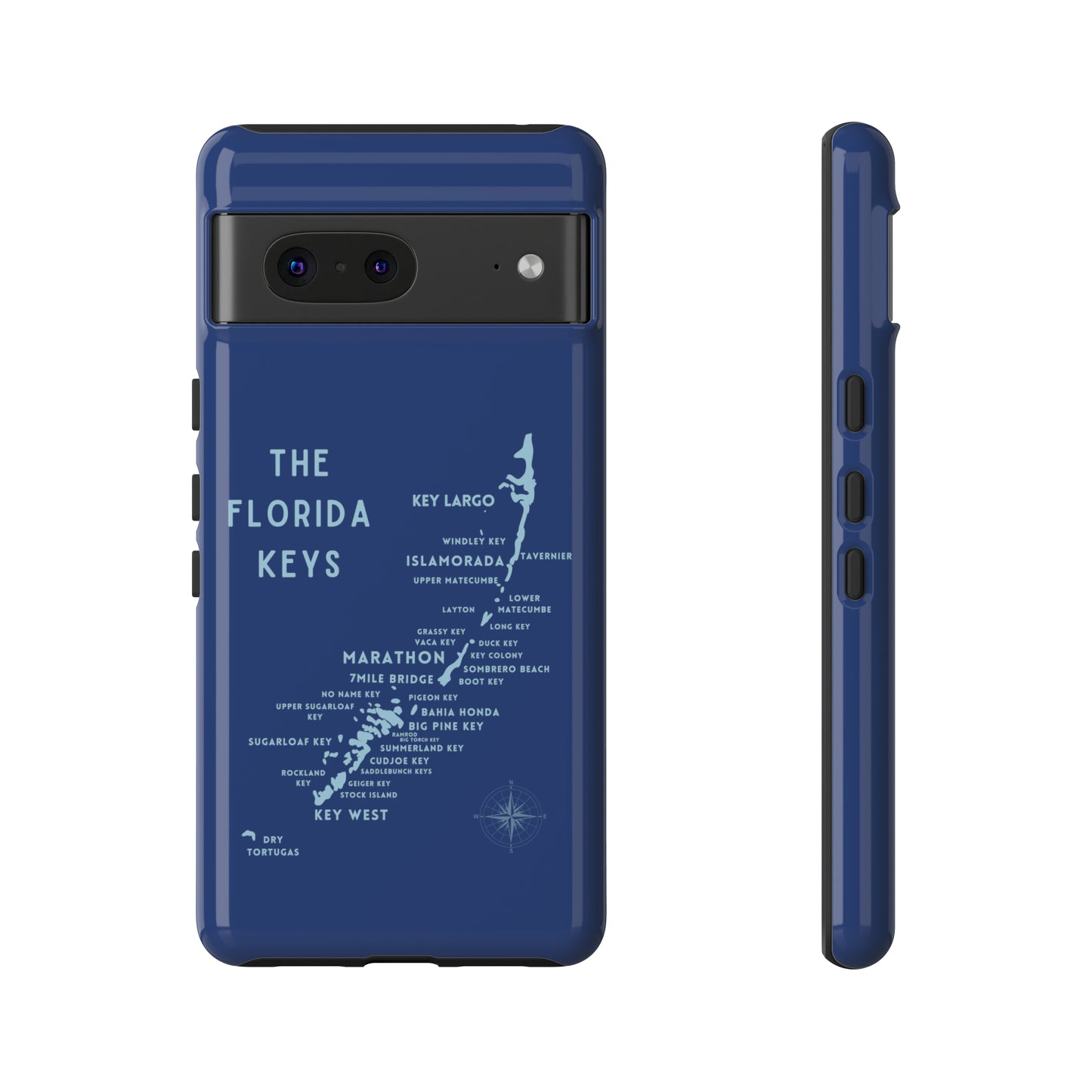 Florida keys map - Blue Phone Case