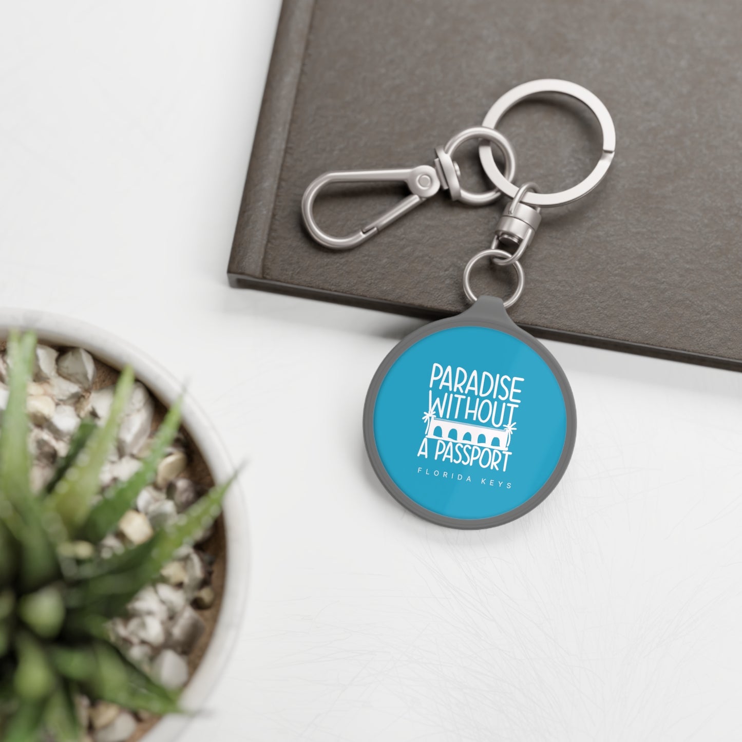 Paradise without a passport - florida keys keychain