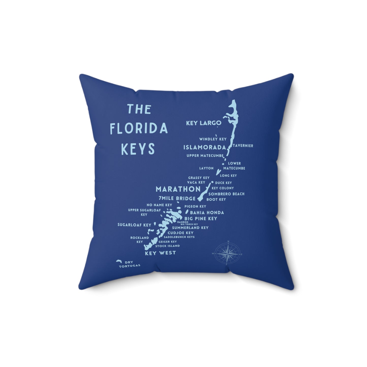 Florida Keys Map Gift - throw pillow - four sizes