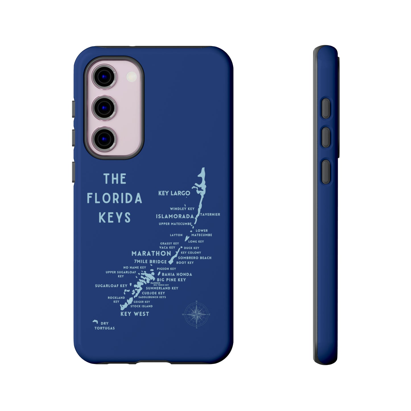 Florida keys map - Blue Phone Case