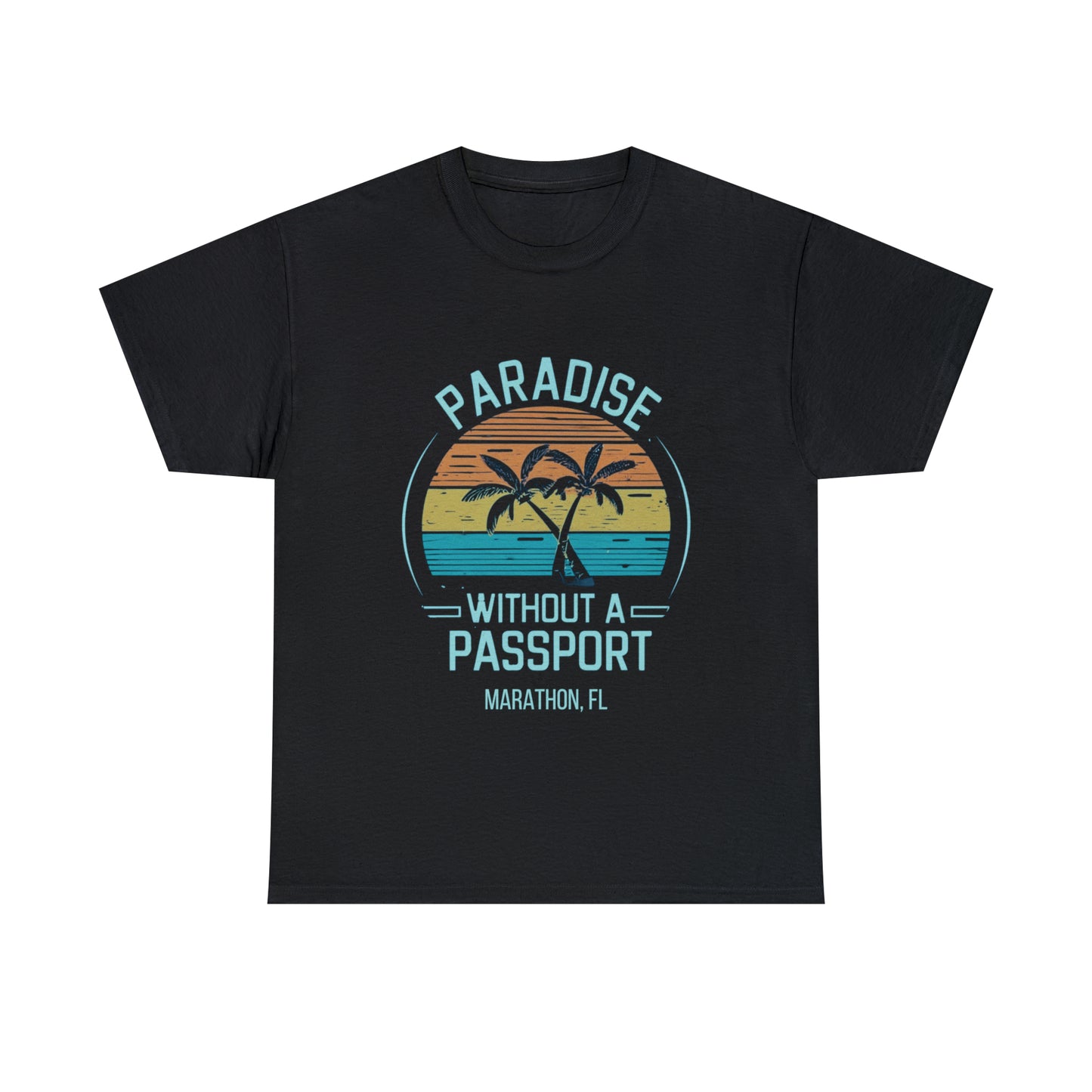 Paradise without a Passport - vintage tee - Unisex Heavy Cotton Tee