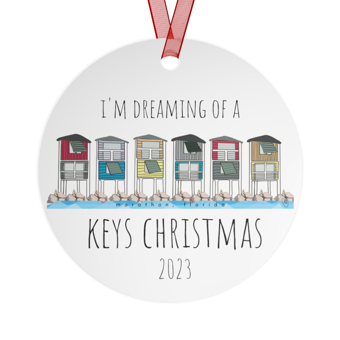 OB sunshine christmas ornament - dreaming of a keys christmas
