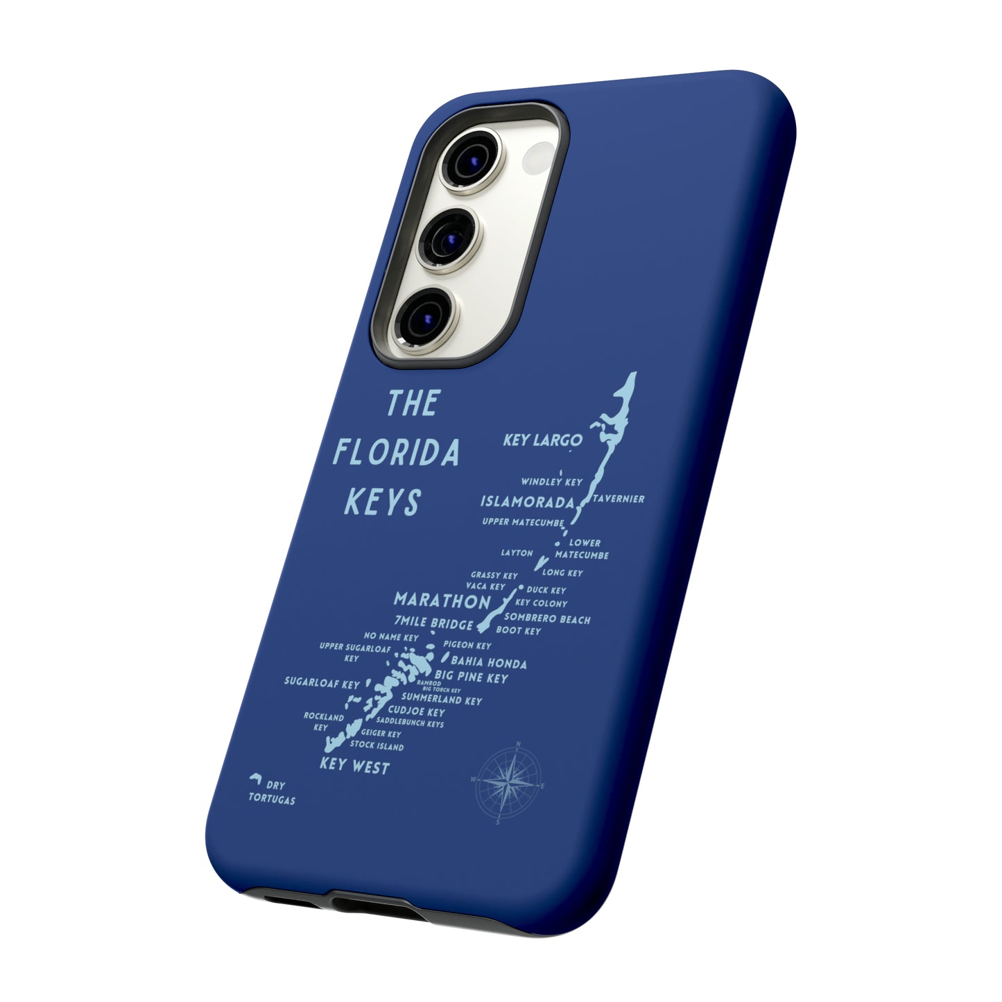 Florida keys map - Blue Phone Case