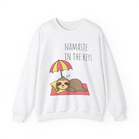 Namaste in the Keys - Sloth beach sweatshirt