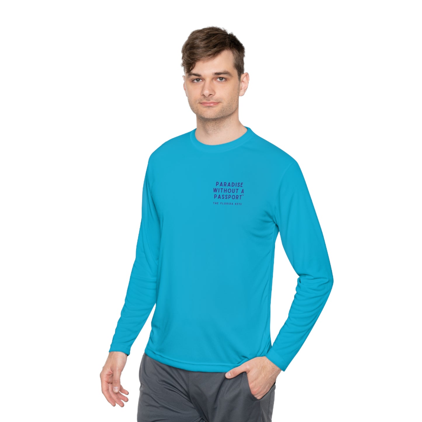florida keys map - long sleeve fishing shirt - uv protected