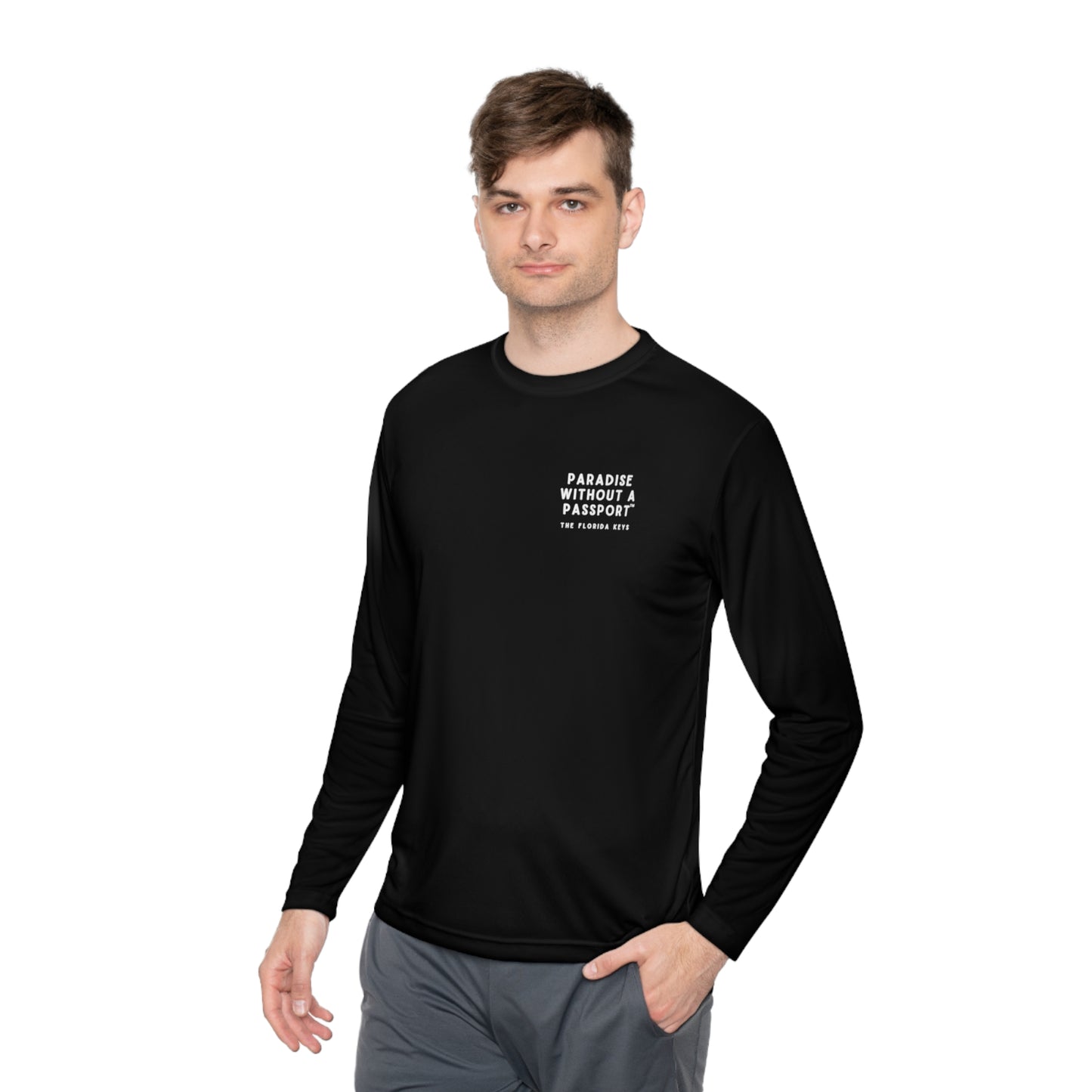 florida keys map - long sleeve fishing shirt - uv protected
