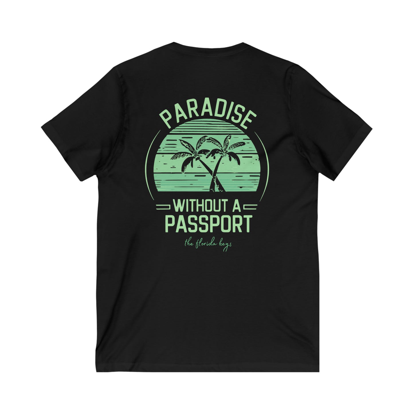 Florida keys vneck tshirt - green - womens tee - vneck shirt floirda keys